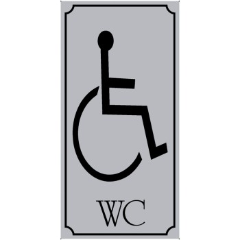 Πινακίδες σήμανσης PVC ''WC'' για ΑΜΕΑ 
