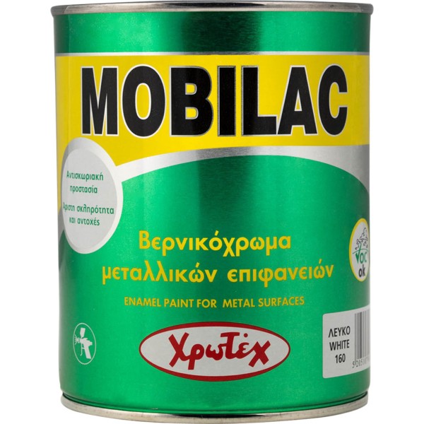 Χρωτέχ Βερνικόχρωμα Αντισκωριακό Διαλύτου Mobilac 0.75lt, 124 ΒΕΡΝΙΚΟΧΡΩΜΑ - ΛΑΔΟΜΠΟΓΙΕΣ