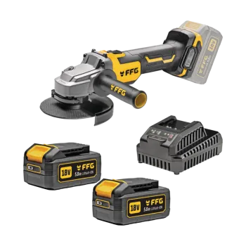 ΓΩΝΙΑΚΟΣ ΤΡΟΧΟΣ ΜΠΑΤΑΡΙΑΣ AG 125 18V PRO -2x5,0Ah ΕΡΓΑΛΕΙΑ ΜΠΑΤΑΡΙΑΣ