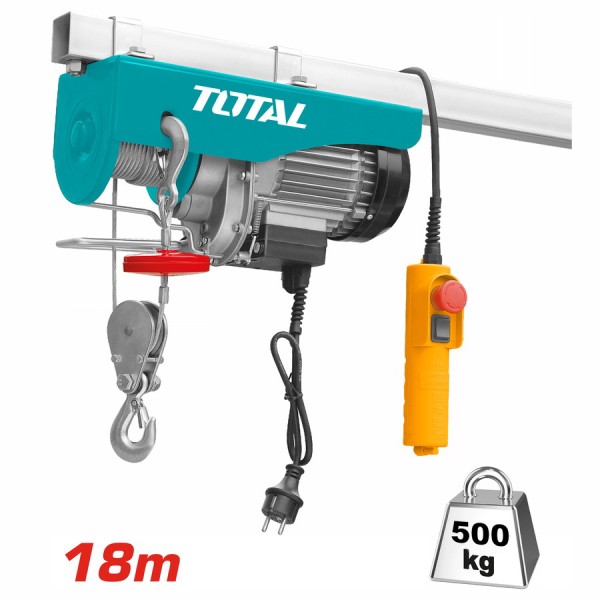 TOTAL ΗΛΕΚΤΡΙΚΟ ΠΑΛΑΓΚΟ 900W 250/500Kg 18m (TLH1952) Υδραυλικά - Ηλεκτρολογικά