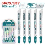 TOTAL ΜΑΧΑΙΡΑΚΙΑ ΣΕΓΑΣ ΞΥΛΟΥ 100mm 5ΤΕΜ (TAC51144D)  ΗΛΕΚΤΡΙΚΑ ΕΡΓΑΛΕΙΑ