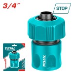 TOTAL ΤΑΧΥΣΥΝΔΕΣΜΟΣ ΜΕ ΒΑΛΒΙΔΑ STOP 1/2" (THHCS01121)  Υδραυλικά - Ηλεκτρολογικά