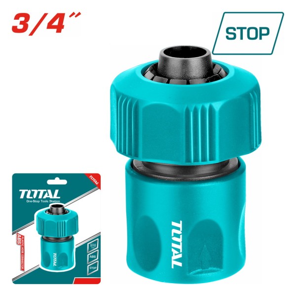 TOTAL ΤΑΧΥΣΥΝΔΕΣΜΟΣ ΜΕ ΒΑΛΒΙΔΑ STOP 1/2" (THHCS01121)  Υδραυλικά - Ηλεκτρολογικά