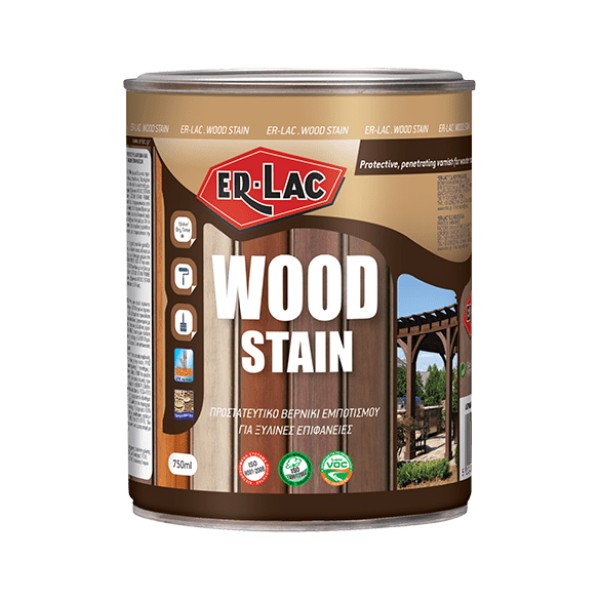Βερνίκι εμποτισμού ξύλου ER-LAC WOOD-STAIN 1018 ΒΕΓΚΕ 0,75 L ΧΡΩΜΑΤΑ - ΧΡΩΜΑΤΑ ΤΟΙΧΟΥ