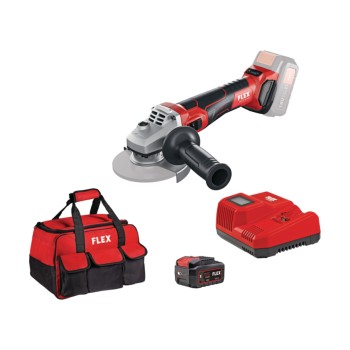 ΡΥΘΜΙΖΟΜΕΝΟΣ ΓΩΝΙΑΚΟΣ ΤΡΟΧΟΣ ΜΠΑΤΑΡΙΑΣ Flex - ΣΕΤ LBE 125 18.0-EC/5.0  ΗΛΕΚΤΡΙΚΑ ΕΡΓΑΛΕΙΑ