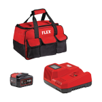 ΡΥΘΜΙΖΟΜΕΝΟΣ ΓΩΝΙΑΚΟΣ ΤΡΟΧΟΣ ΜΠΑΤΑΡΙΑΣ Flex - ΣΕΤ LBE 125 18.0-EC/5.0  ΗΛΕΚΤΡΙΚΑ ΕΡΓΑΛΕΙΑ