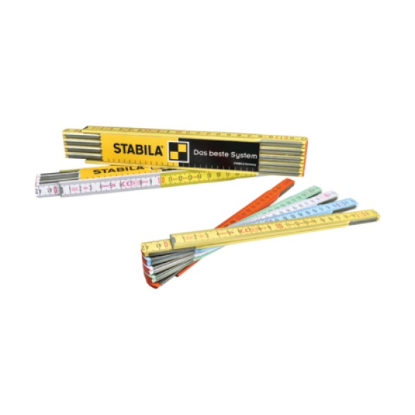 ΜΕΤΡΟ ΞΥΛΙΝΟ STABILA 2m ΚΙΤΡΙΝ (12430)