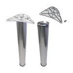 ΠΟΔΙ ΤΡΑΠΕΖΙΟΥ, ΧΡΩΜΕ, Φ60x 710mm, FF GROUP (38235)