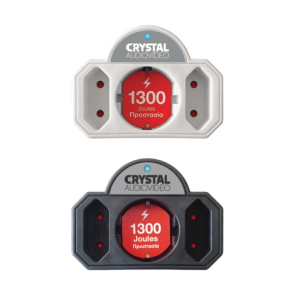 ΠΟΛΥΠΡΙΖΟ ΑΣΦΑΛΕΙΑΣ 3 ΘΕΣΕΩΝ  ΜΑΥΡΟ CRYSTAL AUDIO (40858)