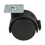 ΡΟΔΑ ΕΠΙΠΛΟΥ, NYLON ΜΑΥΡΗ, ΜΕ ΦΡΕΝΟ, Φ 40mm, FF GROUP (41726)