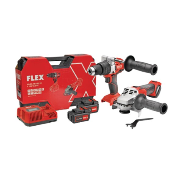 18V - ΣΕΤ ΔΡΑΠ/ΒΙΔΟ ΚΡ. PD-2G-18.0-ECFS55 + ΓΩΝ. ΤΡΟΧ. L125-18-EC +(2x5,0Ah)+ΤΑΧΥΦΟΡΤ. +ΒΑΛ.,FLEX Ηλεκτρικά Εργαλεία 18V - ΣΕΤ ΔΡΑΠ/ΒΙΔΟ ΚΡ. PD-2G-18.0-ECFS55 + ΓΩΝ. ΤΡΟΧ. L125-18-EC +(2x5,0Ah)+ΤΑΧΥΦΟΡΤ. +ΒΑΛ.,FLEX Ηλεκτρικά Εργαλεία