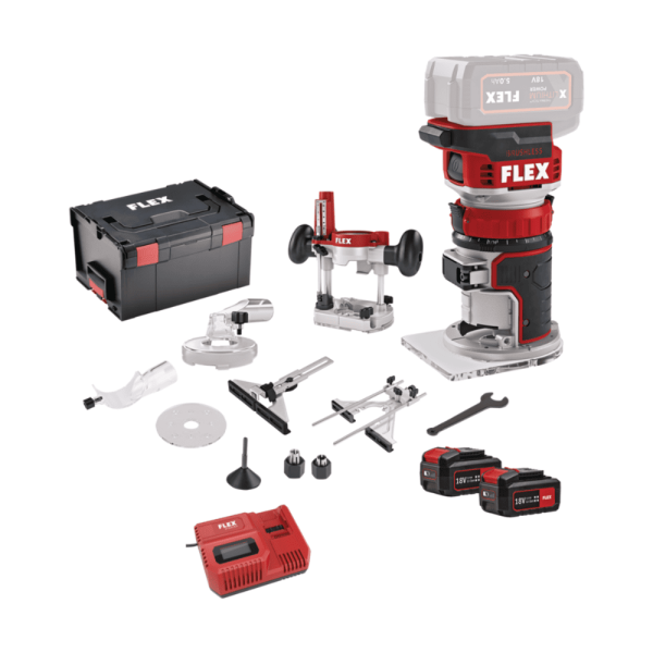 ΦΡΕΖΑ ΠΕΡΙΘΩΡΙΩΝ & ΡΟΥΤΕΡ ΜΠΑΤΑΡΙΑΣ ΣΕΤ FLEX CER 18.0-EC/5.0 ΗΛΕΚΤΡΙΚΑ ΕΡΓΑΛΕΙΑ