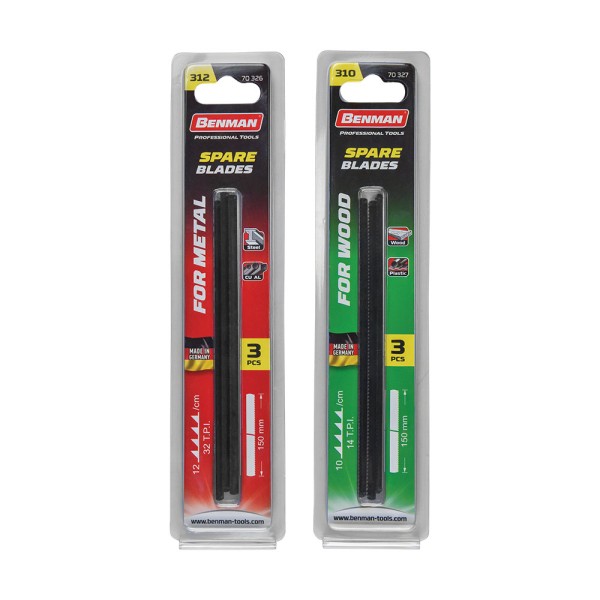 ΛΑΜΑ ΜΙΝΙ ΣΙΔΗΡΟΠΡΙΟΝΟΥ ΓΙΑ ΞΥΛΟ BENMAN, 150x6mm x 14TPI (3τμχ) (70327)