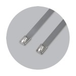 ΔΕΜΑΤΙΚΑ ΑΝΟΞΕΙΔΩΤΑ (SS316) ΜΕ ΜΠΙΛΙΑ, BENMAN, 500x8mm (100τμχ) (70885)