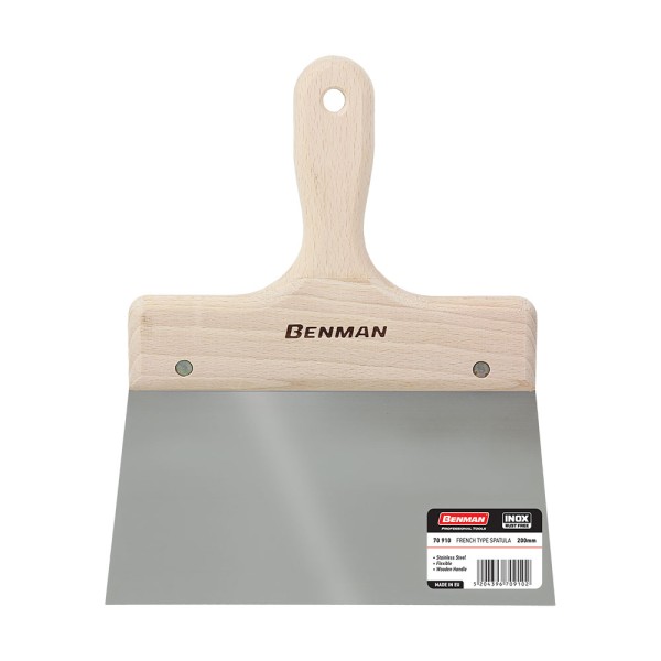 ΣΠΑΤΟΥΛΑ ΦΑΡΔΙΑ INOX, ΞΥΛINH ΛΑΒΗ 120mm, BENMAN (70906)