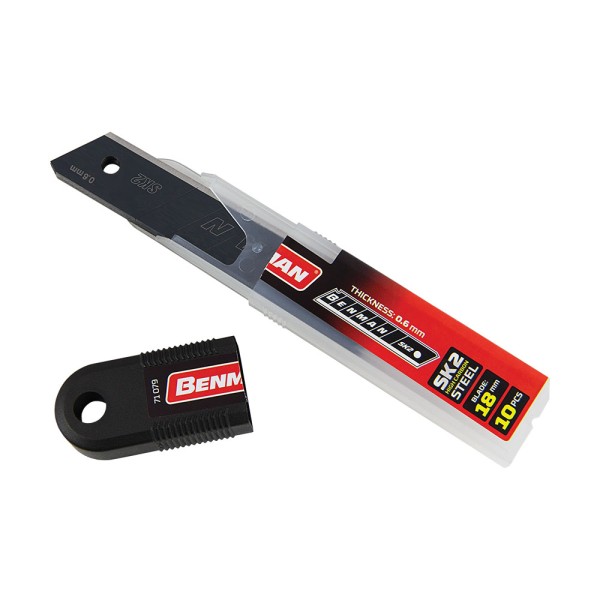 ΛΑΜΕΣ ΚΟΦΤΗ ΜΟΚΕΤΑΣ, ΜΑΥΡΕΣ, 18x100x0,6mm BENMAN (10τμχ) (71079)