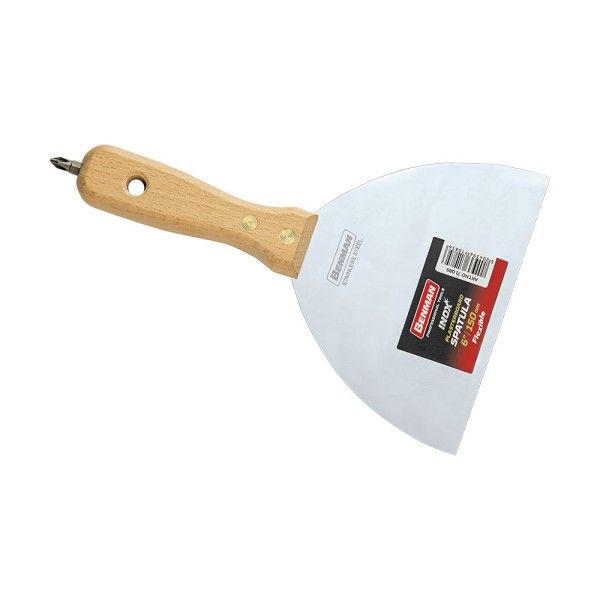 ΣΠΑΤΟΥΛΑ ΓΥΨΟΣΑΝΙΔΑΣ INOX 150mm BENMAN (71085)