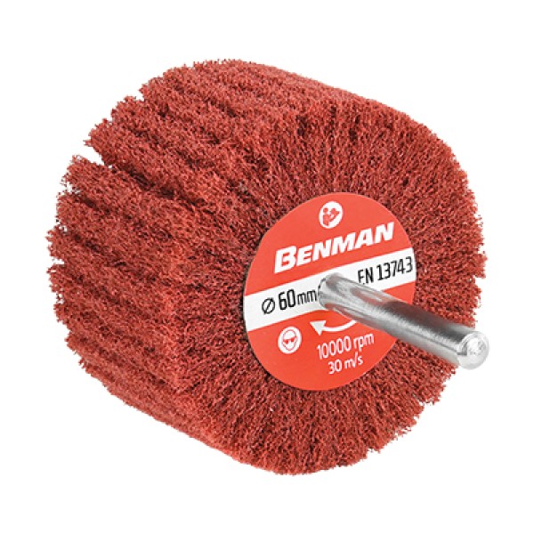 ΣΒΟΥΡΑΚΙ ΛΕΙΑΝΣΗΣ ΜΕ ΑΞΟΝΑΚΙ, NON WOVEN, 40x25x6mm, P280, BENMAN (72061)