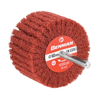 ΣΒΟΥΡΑΚΙ ΛΕΙΑΝΣΗΣ ΜΕ ΑΞΟΝΑΚΙ, NON WOVEN, 50x30x6mm, P120, BENMAN (72062)