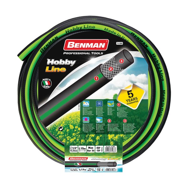 ΛΑΣΤΙΧΟ HOBBY LINE ΠΡΑΣΙΝΗ ΡΙΓΑ 1/2"x50m BENMAN (74990)