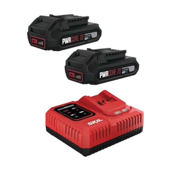 ΣΕΤ ΜΠΑΤΑΡΙΕΣ 3117BA 2x2,5Ah +ΤΑΧΥΦΟΡΤΙΣΤΗΣ 6A, SKIL Red Ηλεκτρικά Εργαλεία