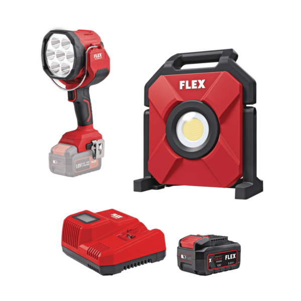 ΣΕΤ FLEX - ΠΡΟΒΟΛΕΑΣ ΕΡΓΑΣΙΑΣ LED & ΦΑΚΟΣ LED CL 10000 10.8/18.0 & WL 2800 18.0 ΗΛΕΚΤΡΙΚΑ ΕΡΓΑΛΕΙΑ