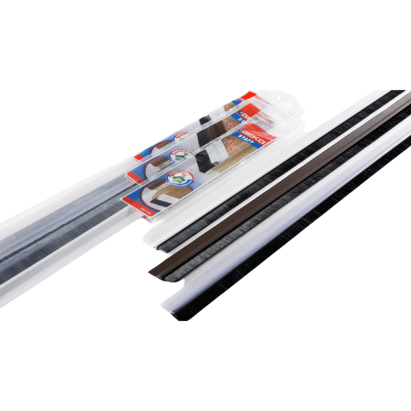 Αυτοκόλλητο κατωφλι/εξολκέας με άκαμπτο pvc με βούρτσα για το κάτω μέρος της πόρτας, 100CM, λευκό ΑΕΡΟΣΤΟΠ ΕΞΩΤΕΡΙΚΗΣ ΠΟΡΤΑΣ