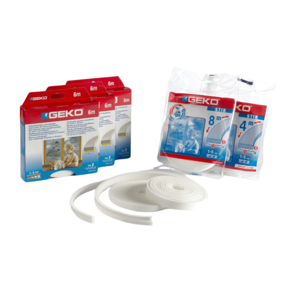 Αφρώδες Αεροστόπ Αυτοκόλλητη Ταινία Παραθύρου Λευκό, MM 10 X 8 M