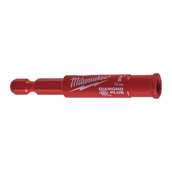 ΤΡΥΠΑΝΙ ΓΡΑΝΙΤΗ DIAMOND PLUS ΜΕ ΥΠΟΔΟΧΗ HEX 1/4'' 10MM Milwaukee 49560509 Εργαλεία Χειρός