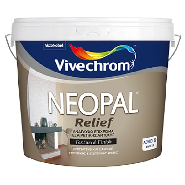 NEOPAL RELIEF PAINT 30 ΛΕΥΚΟ 5 KG Χρώματα - Χρώματα Τοίχου