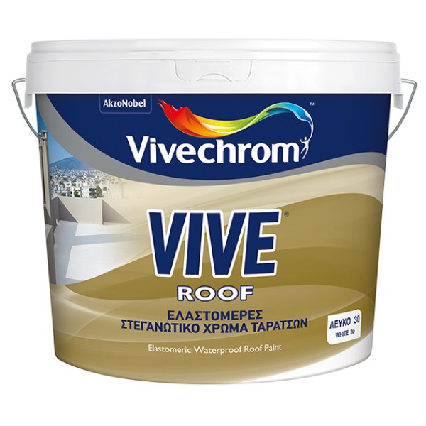 VIVE ROOF 30 ΛΕΥΚΟ 3 L ΕΛΑΣΤΟΜΕΡΗ ΜΟΝΩΤΙΚΑ