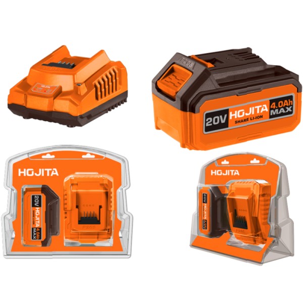 Σετ μπαταρίας HOJITA 20V 1x4.0Ah & φορτιστής 2Α ΜΠΑΤΑΡΙΕΣ - ΦΟΡΤΙΣΤΕΣ ΕΡΓΑΛΕΙΩΝ ΜΠΑΤΑΡΙΑΣ