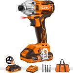Παλμικό κατσαβίδι HOJITA Brushless 170Nm μπαταρίας 20V ΣΕΤ Τσάντα Import Hojita