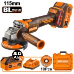 Γωνιακός τροχός HOJITA Brushless 125mm -3 ταχυτήτων μπαταρίας 20V ΓΩΝΙΑΚΟΙ ΤΡΟΧΟΙ ΜΠΑΤΑΡΙΑΣ