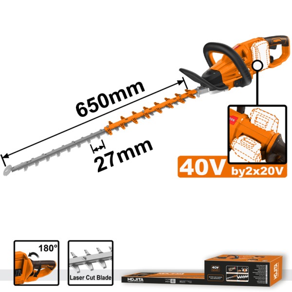 Ψαλίδι μπορντούρας HOJITA Brushless 650mm μπαταρίας 40V SOLO ΨΑΛΙΔΙΑ ΜΠΟΡΝΤΟΥΡΑΣ ΜΠΑΤΑΡΙΑΣ