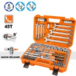 Καστάνια 1/2'' & 1/4'' με καρυδάκια σετ 82τεμ. ΚΑΣΤΑΝΙΕΣ - ΚΑΡΥΔΑΚΙΑ