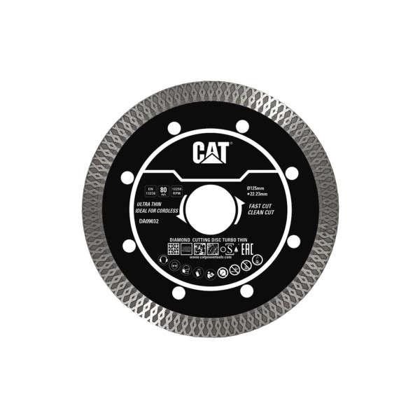 Δίσκος κοπής CAT διαμαντέ turbo 125x22.23x1.4mm DA09032 Δισκοι Κοπης - Λειανσης