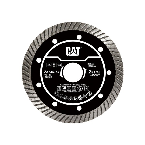Δίσκος κοπής CAT διαμαντέ turbo 125x22.23x2.4mm DA09012 Δισκοι Κοπης - Λειανσης