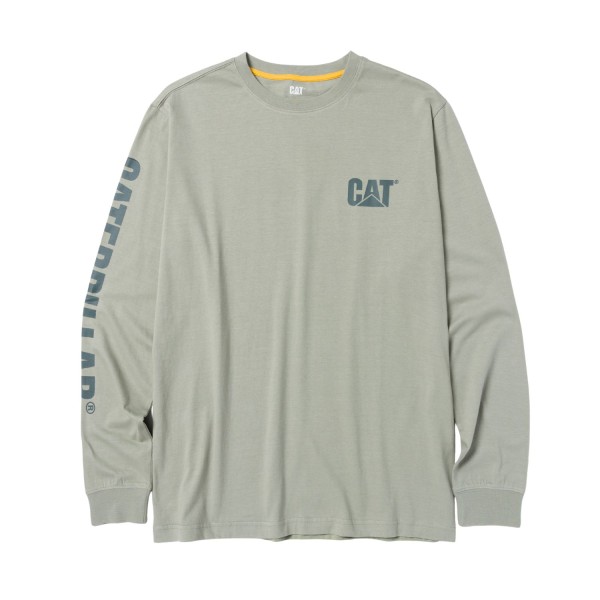 Μπλουζάκι CAT μακρυμάνικο trademark tee πράσινο S 1510034 ΡΟΥΧΑ ΕΡΓΑΣΙΑΣ