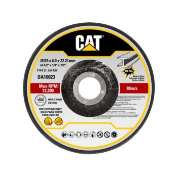 CAT Τροχός λείανσης 125x6x22.23 mm σετ:5τεμ. DA10023 (τιμή/τεμ) CAT Τροχός λείανσης 125x6x22.23 mm σετ:5τεμ. DA10023 (τιμή/τεμ)