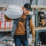 Μπλούζα φούτερ CAT με κουκούλα trademark bronze XL W10646 