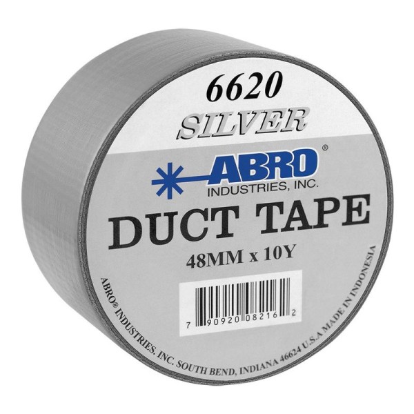 Abro 6620-S Αυτοκόλλητη Υφασμάτινη Ασημί Ταινία 50mm x 9m 