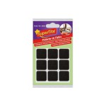 Supertite 8132 Τετράγωνα Τσοχάκια Μαύρα 25x25mm 18TMX