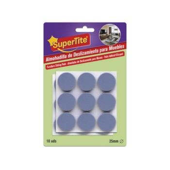 Supertite 8122 Στρογγυλές Τάπες Επίπλων Γκρι 25mm 18TMX 