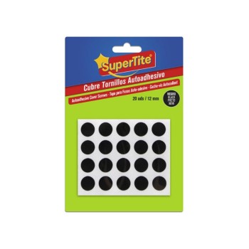 Supertite 8084 Στρογγυλά Αυτοκόλλητα για Κάλυψη Βιδών Μαύρα 20ΤΜΧ 