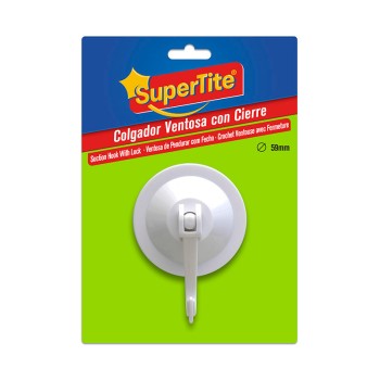 Supertite 7601 Γαντζάκι Βεντούζας με Ασφάλεια Λευκό 59mm 