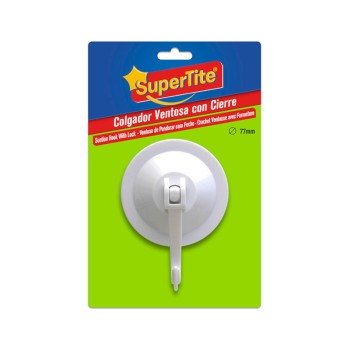 Supertite 7600 Γαντζάκι Βεντούζας με Ασφάλεια Λευκό 77mm 