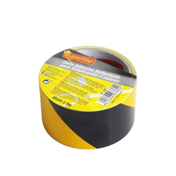 Supertite 3362 Aυτοκόλλητη Ανακλαστική Ταινία Κίτρινο/Μαύρο 48mm x 5m 
