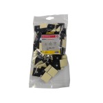 Zemek ZK-MP-30-1-B Βάσεις Δεματικών με Αυτοκόλλητο 28x28mm Μαύρες 100ΤΜΧ 