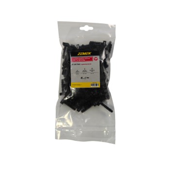 Zemek ZK-CTP-81381 Στηρίγματα Δεματικών Χωνευτά 8.1x38.1mm Μαύρα 100ΤΜΧ 